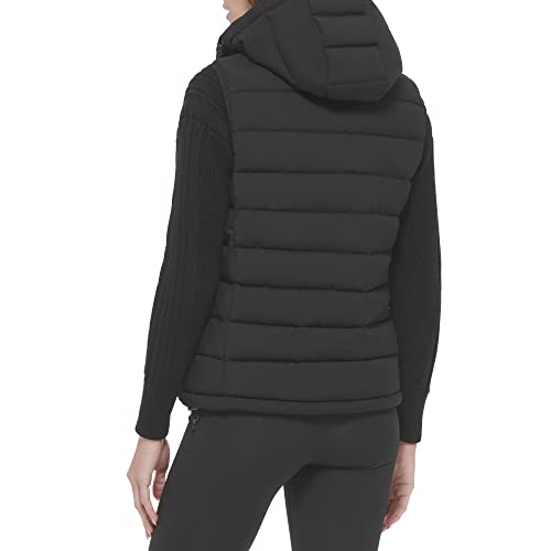 Calvin-Klein-Womens-Hooded-Casual-Stretch-Fabric-Quilted-Vest