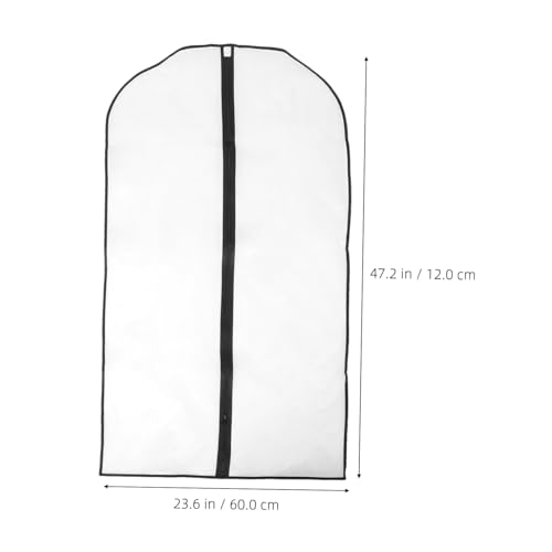 Uonlytech 5pcs Garment Bags for Dust Protection Peva Clothing Covers for Suits Dresses and Coats Lightweight and Storage for Travel and Home Use2