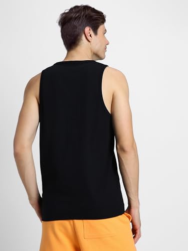 Image of Veirdo Pure Cotton Sleeveless Regular Fit Front Print Placement Scoop Neck Vest for Men & Boys