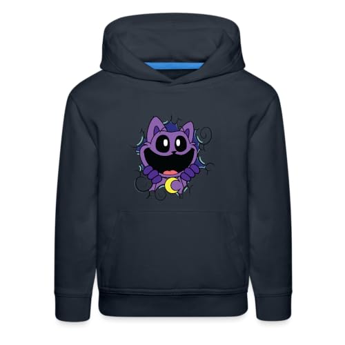 Poppy Playtime - CatNap Face Hoodie (Kids, Navy, 16-20)