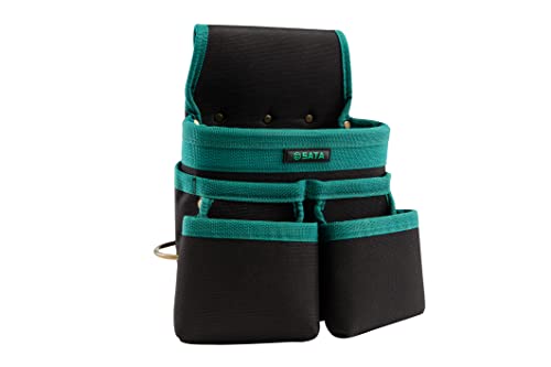 Pochette ceinture de transport SATA ST95213SC verte à 8 compartiments