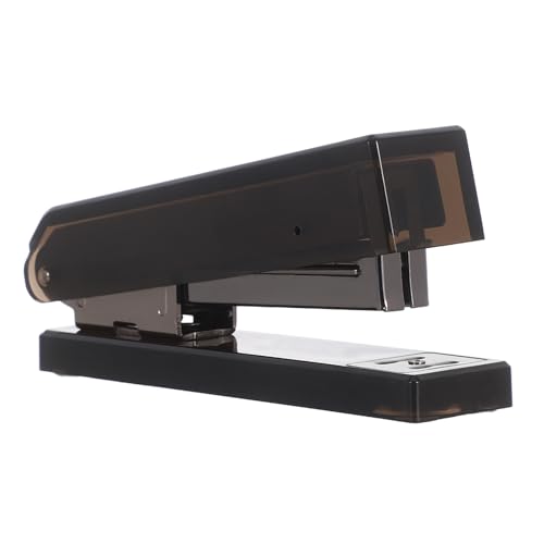 INOOMP Black Acrylic Desktop Stapler Large Capacity Heavy Duty Manual Stapling Tool for Office and School Desk Supplies