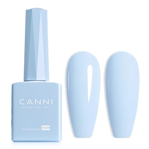 CANNI Esmaltes Semipermanentes de Uñas en Gel cielo azul Pintauñas Semipermanentes Apto Para Principiantes Manicura 9ml