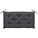 vidaXL Cojín para Banco de Jardín Asiento Silla Muebles Patio Balcón Terraza Exterior Suave Cómodo Decoración Tela Gris Antracita 100x50x7 cm