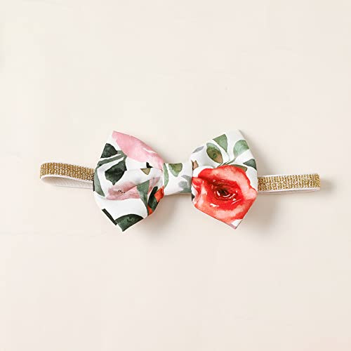 Image of YALLET 3Pcs Toddler Girl Clothes Solid Color Long Sleeves Ruffle Top+Floral Pants+Headband 1-6 Years Fall /Winter Outfits Set