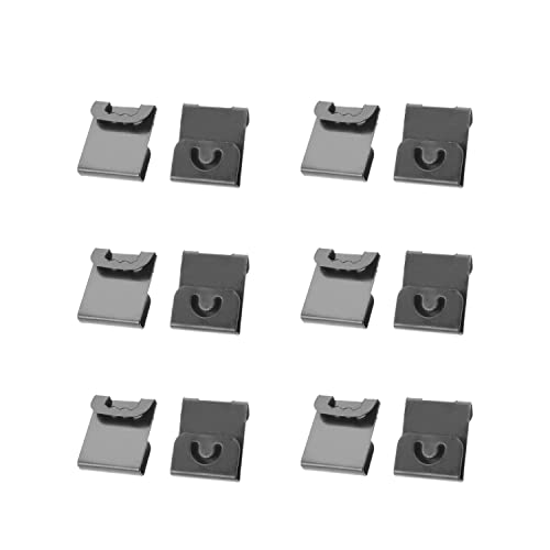 Image of Metal Photo Frames Hanger Hooks Non-Mark Hook Wall Mount Album Picture Hanging Clips 0.01 inch Thick for Hardware Fasteners Home Office Decoration Black Tone 300pcs