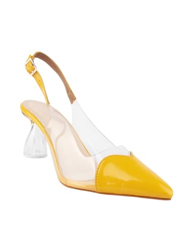 Image of TRYME Trendy Ravishing Transparent Close Toe Pointed Mules Style stilettos Heel Sandals For Women & Girls