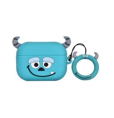 YONK AirPods Pro Case Soft Silicone Shockproof Cover for Apple Airpods Pro, New 3D Cute Cartoon Creative Fun Case Skin with Keychain Design for AirPods Pro Charging Case 2019 ((Sully))