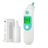 Thermometer for Adults and Kids, Accurate Baby Ear Thermometer with 3-Color Fever Indicator 40-Reading Memory...