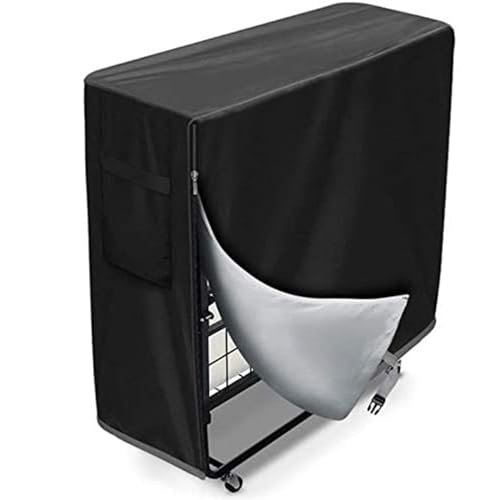 Gaderth Folding Bed Cover with Zipper UV Resistant Vent Hole Design Bed Storage Bag for Office Leisure Beds Camp Beds Escort Bed Black Black L39 x W15 x H45 inch