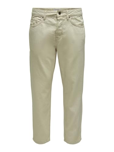 ONLY & SONS Herren Onsavi Beam Tap Raw Cotton Pk 8659 Cs Jeans, Ecru, 34W /...