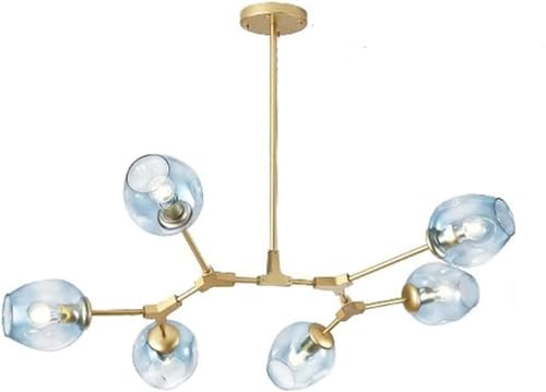 Lustre moderne salon suspension sputnik réglable pour plafond incliné