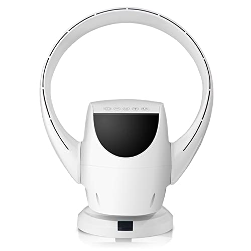 Ventilatore da parete senza pale con telecomando, funzionamento silenzioso, risparmio energetico, impostazioni a 8 velocità, touch screen, regolazione 180°, oscillazione 90°