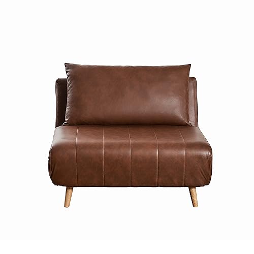 Sillón plegable cómodo marrón miniatura 7