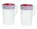 Rubbermaid 071691306320 1 Gallon Servin' Saver Pitcher (Set of 2), 1, Red