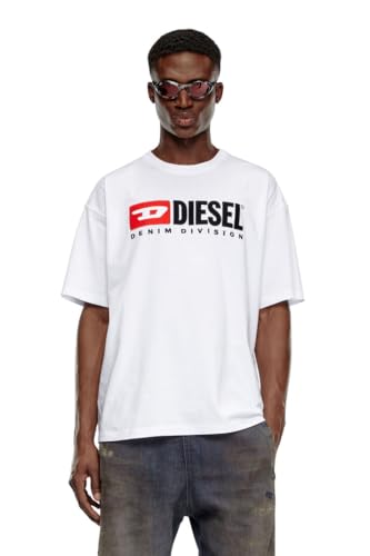 Diesel Camiseta masculina T-Boxt-DIV, Branco, GG