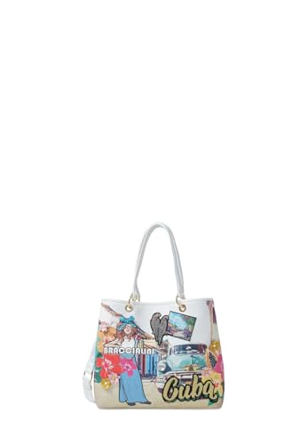 Material: pvc Braccialini Borsa shopping pratica e capiente, con chiusura clip calamitata, dal design creativo dell\'iconica linea CARTOLINE Dettagli dell\'illustrazione in stile cartoon effetto 3D, c