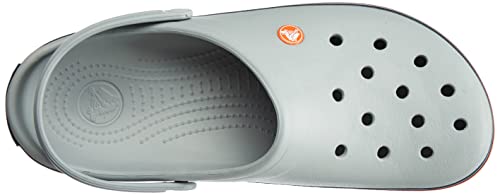 Image of Crocs Crocband Light Grey /Navy Clog-(11016-01U)-10 UK Men (M11)