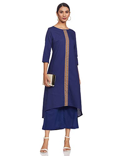 Image of Amazon Brand - Myx Women's Cotton A-Line Kurta