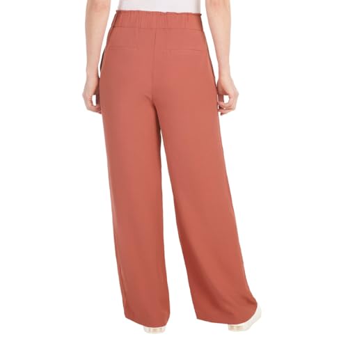 Hilary Radley Women's Wide Leg Crinkle Pants With Elasticwaistband (Red, XL), X-Large3