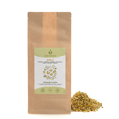 Kamillentee lose (250g), Kamillenblüten Premium Qualität, Kamillen Tee ganze Blüten, schonend getrocknet, 100% rein und naturbelassen, Tee Kamille Cover
