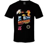 100% cotton Metroid Nes Box Art Retro Video Game T Shirt