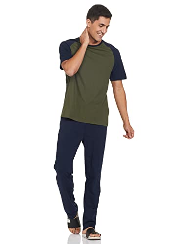 Image of Marks & Spencer Men's Cotton Solid Pajama Set
