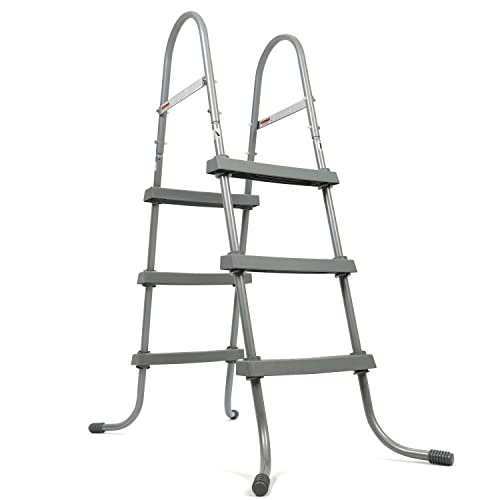 image for HECASA 36 inch Pool Ladder Heavy Duty Steel for Above Ground Pools Inf