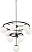 GEORGE KOVACS P1358-618 Alluria 10 Light Chandelier, 750 Watt Total, Weathered Black w/Autumn Gold
