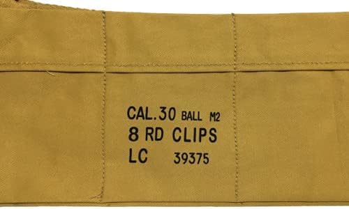 WWII/WW2 US Army Reprodution Bandolier panno di cotone originale per M1 Garand panno di cotone copertura