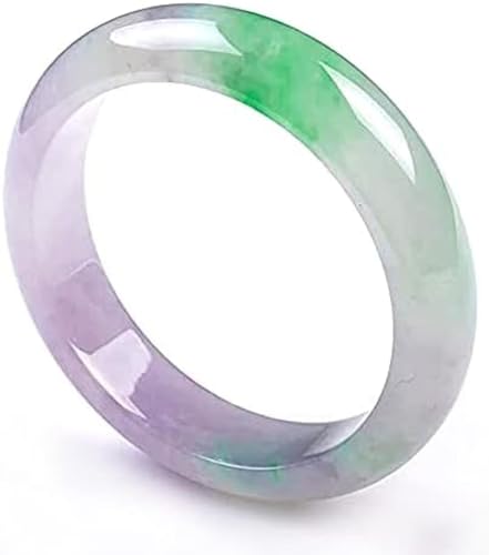 Natural Burmese Jade Bangle Bracelets for Women for Women Gift for Mother Jewelry Box with Certificate Genuine Violets Green Jadeite Bracelet,54mm