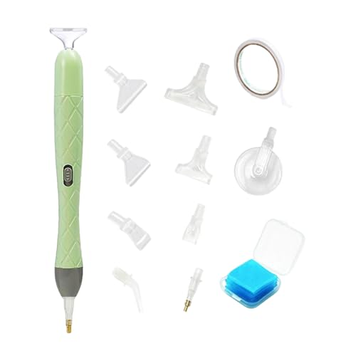 Lápices De Piedras Preciosas - Bolígrafo De Piedra Preciosa, Herramientas De Arte Ergonómicas Sin Borde Sin Borde - Cubierta De Tapa De Perforación De 9 Puntos De Kits Y Accesorios Para Niños Adultos.