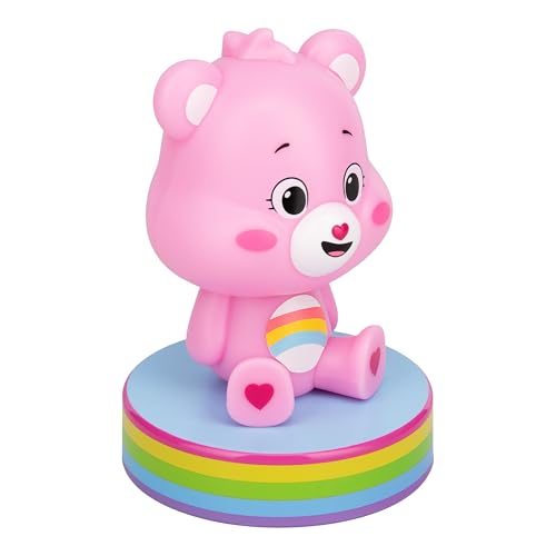 Paladone Care Bears Mini icône lumineuse à LED en forme d'ourson rose sous licence officielle 3D pour filles et femmes, chambre à coucher et maison, produit...