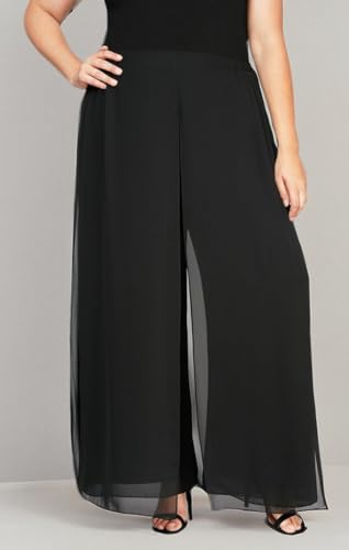 Alex Evenings Women's Wide Leg Chiffon Dress Pant for Mother of The Bride, Elegant Party Outfit (Plus Size)2