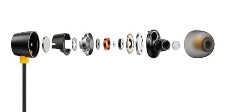 Image of Original Deep Bass Powerful Bass Sound Wired Earphones Compatible for Realme Buds 3.5mm, Realme C55, C53, C51, C33, C30, C25, C21, C20, 5, 5i & More for Daily Use with Long Playtime