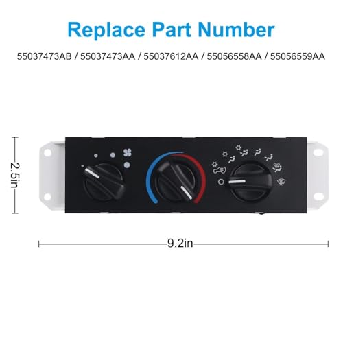 Panneau de commande de chauffage Jeep Wrangler TJ de qualité supérieure BL101