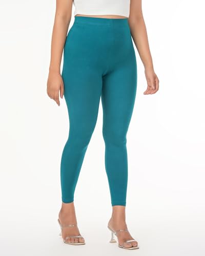 Image of Loveit Womens Solid Viscose Slim Fit Ankle Length Leggings