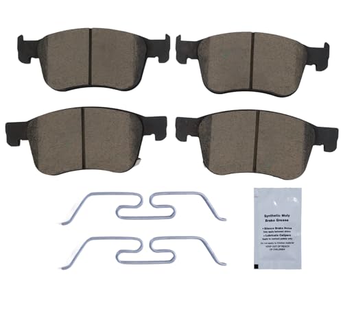 Image of HUSCH D2115 Front Ceramic Brake Pads Kit Fit For Honda Accord 2018-2022 | Clean Wheels, Quiet, Short Braking Distance, Responsive Braking, Long Service Life, for Various Weather, Road Performance