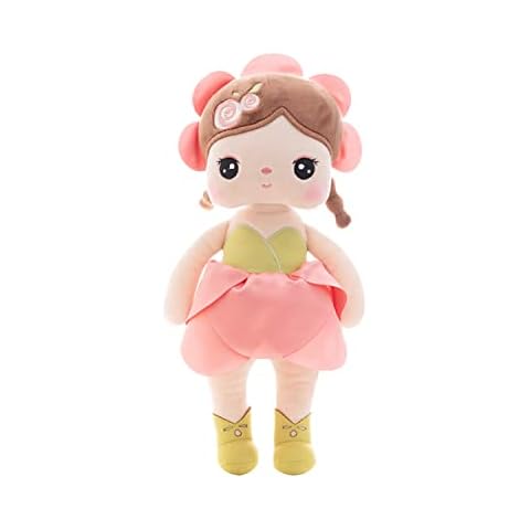 Gesuche 13" Exclusive New MeToo Princess Doll, Cute Flower Fairy Plush Doll, Soft Dolls Baby Doll Girl Gifts, Non-Toxic Soft Skin-Friendly PP Cotton Plush Stuffed Angela Doll (Rose) Cover