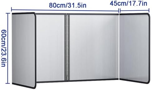 Foldable Splatter Guard Shield - Anti-Splash Kitchen Cover, Prevent Grease Mess While Frying, Perfect for Cooking, Durable Splatter Screen (60x80x45cm)