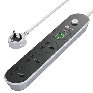 Hulker Extension Lead with USB slots 13A Power Strips 3 Way 3 USB Ports (1 Type C and 2 USB Ports) Extension Socket…