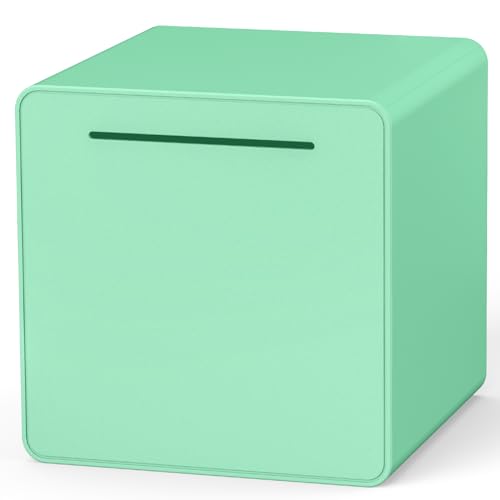 Image of Hicocool 6" Piggy Bank for Adults Teens Kids Must Break to Open, Assembly ABS Plastic Money Saving Box (Green)