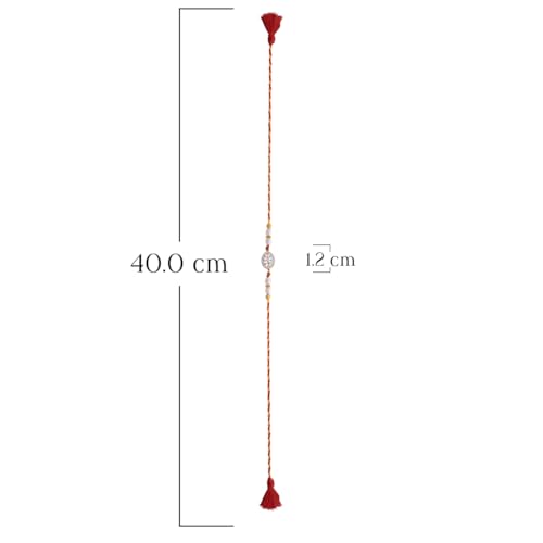 Image of 925 Silver Sacred Thread for Brother | Traditional Chandi Rakhi | Raksha Bandhan Celebration Accessory | Bracelet-Inspired Design | Gift for Bhai, Boys & Children