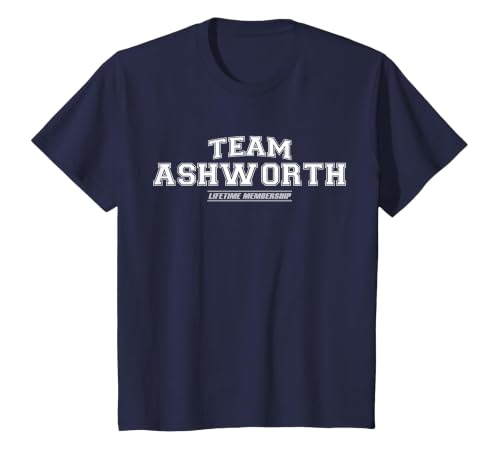 Team Ashworth | Proud Family Surname, Last Name T-Shirt, Youth, Navy Blue, Large