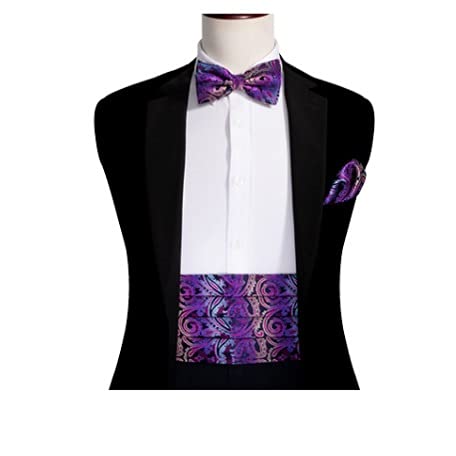 Set para hombre con corbata de seda floral y accesorios miniatura 2