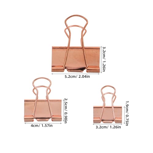 Pinces à papier métal rose doré de qualité supérieure pour organisation - 2