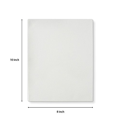 Image of Medium Grain Artist Stretched Canvas 8 inch x 10 inch | Primed Cotton | Suitable for Acrylic, Oil & Alkyd Paints - for Painting, Sketching & Drawing | Pack of 4