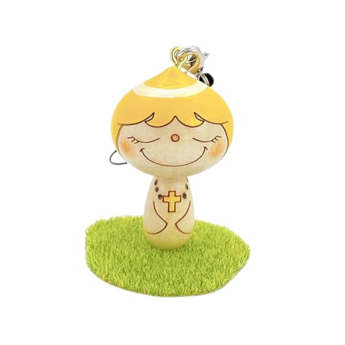 【公式 こけし屋 卯三郎の孫 kokechi】天使(ストラップ) インテリア 癒しグッズ 日本製 伝統工芸品 天然木使用 ギフト ハンドメイド 雑貨 置物 贈り物 母の日ギフト 手創り