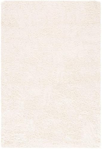 Image of Solid Fluffy Rugs and Carpet for Hall and Drawing Room 5x7 Feet Ivory Color