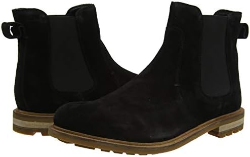 Clarks Men's Foxwell Top Chelsea Boots, Black Suede, 10 | Image 7